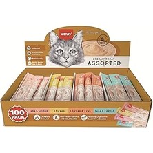 SHC4200 Wanpy Karışık 4 Lezzet 100'LÜ Krema Kedi Ödülü 100 * 14 gr