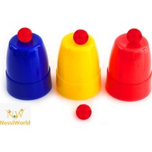 NW NessiWorld Renkli Kupalar ve Toplar Sihirbazlık Seti - Başlangıç Seviyesi Sihir Malzemesi