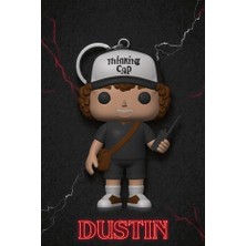 Lades Stranger Things Funko Pop Figür Anahtarlık – Dustin Koleksiyonluk Anahtar Süsü