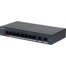 Dahua CS4010-8ET-110, 8 Port, Megabit, Poe 110W, 2 Port Uplink, Cloud Yönetilebilir, Switch