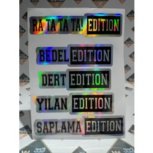 Hologram Kart Araba Arka Cam Yazıları 1 Adet Hologramlı Yeni Model