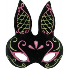 Nevamel Siyah Süet Kaplama Tavşan Maskesi