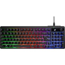 Acer Emachines, EAK860, Siyah, USB Kablolu, Rainbow Backlight, Membran Tuşlar, Türkçe Q, 100 Tuşlu, Gaming Klavye
