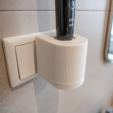 Olafigo Oral-B Braun Şarj Cihazı Uyumlu Kapaklı Duvar Askısı - Banyo Düzenleyici Şarj Standı