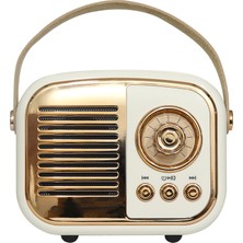 Mıkado MD-24BT, Echoes, Beyaz, 3W, Taşınabilir, Usb/tf Kart/bluetooth, 800MAH, Klasik Retro Müzik Kutusu