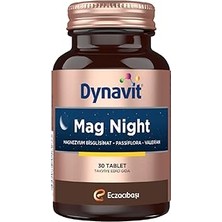 SHC4200 Dynavit Mag Night 30 Tablet – Akşam/gece Magnezyumu - Magnezyum Bisglisinat, Passiflora, Valerian,
