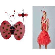 Uğur Böceği Kanat Seti Kanadı Tacı ve Asası Gösteri Kanat