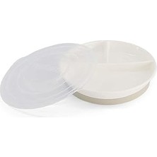 SHC4200 Twistshake Kapaklı Bölmeli Bebek Çocuk Tabağı Beyaz 6+ Ay