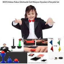 Hokus Pokus Çocuk Sihirbazlık Seti Illüzyon Oyunları 6 Parçalık Set