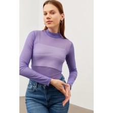 Sarı Butik Tül Transparan Bluz