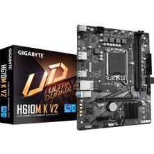 Gıgabyte H610M K V2, Rev.1.0, 2xddr5, M.2, Dp, Hdmı, 12-13.nesil, LGA1700 Soket, Anakart