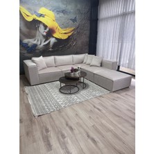 Erduran Mobilya Angelo 5 Modül Bayb Face 02 Sırt Minderli Köşe Koltuk Takımı