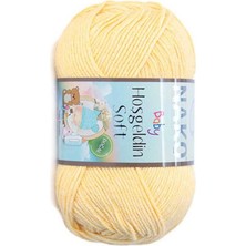 Nako Hoşgeldin Soft (5 Adet) 215 Saman Sarısı Rengi El Örgü Ipliği