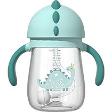 SHC4200 Erkek Matarası, 240ML Bebek Suluk, Çocuklar Için Devrilmeyen Suluk, Dinozor Desenli, Kolay Tutma Ku