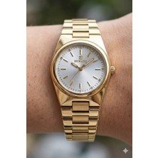 Reward Kadın Kol Saati | 32 mm Çelik Kasa, Altın Renk Çelik Kordon, Mineral Cam, 5ATM