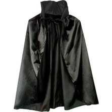 Siyah Renk Yakalı Halloween Pelerini 90 cm