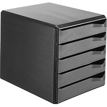 SHC4200 Leitz A4 Çekmeceli Evrak Rafı, Siyah, 5 Çekmeceli, 52930095