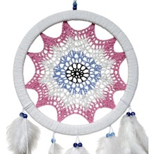 Nevamel Pembe Nazar Motifli Kuş Tüylü Duvar Süsü