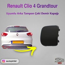 AutoPit 3D Renault Clio 4 Grandtour Uyumlu Arka Tampon Çeki Demiri Kapağı