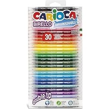 SHC4200 Carioca Birello Süper Yıkanabilir Çift Tarafli Keçeli Boya Kalemi 30'lu