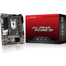 Arktek Alpha Force, AK-H410M Eg Va, 2xddr4, M.2, D-Sub, Hdmı, 10.nesil, LGA1200 Soket, Anakart