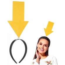 Kişiselleştirilebilir Ok Taç – Üzerine Yazı Yazılabilen Parti Tacı Sarı Renk