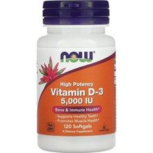 Now Foods Vitamin D-3 High Potency 5,000 Iu 120 Softgels