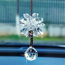 SHC4200 Xspring Araba Süsleri, Kristal Çiçekli Araba Asılı Süsü, Gösterişli Arka Ayna Dekorasyon Aksesuarı,