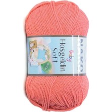 Nako Hoşgeldin Soft (5 Adet) Mercan Rengi El Örgü Ipliği