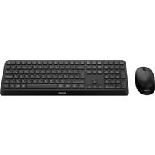 Phılıps SPT6407B, Siyah, Türkçe Q, 2.4ghz ve Bluetooth Kablosuz, Multimedya Klavye Mouse Set