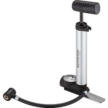 SHC4200 Schwinn Air Mini-Fahrradpumpe, Fuß-Zu-Boden- Oder Rahmen-Pumpen, Mit Messgerät Für Schrader-
