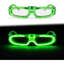 Yeşil LED Işıklı Parti Gözlüğü 3 Modlu – Glow & Gece Eğlence Gözlüğü