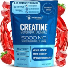Wellness LabsRX Creatine Monohydrate Gummies - 5000 Mg 60 Gummies -Kreatin