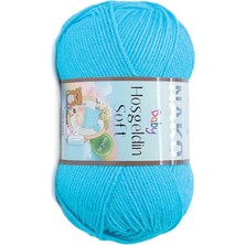 Nako Hoşgeldin Soft (5 Adet) 5014 Turkuaz Renk El Örgü Ipliği