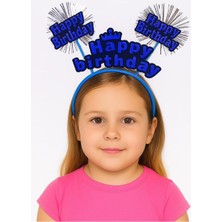 Doğum Günü Kutlaması Için Mavi Taç – Işıltılı Yazılı Parti Tacı