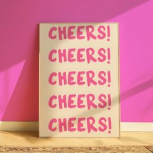 DES VU PRINT Cheers Poster, Mutfak Pinterest Temalı Çerçevesiz Poster