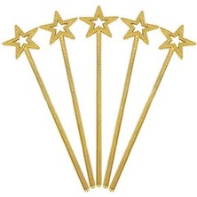 Altın Renk Yıldız Peri Asası Peri Değneği 34 cm 1 Adet