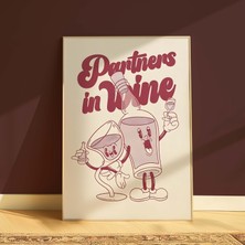 DES VU PRINT Partner In Wine Şarap Posteri, Pinterest Temalı Çerçevesiz Poster