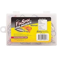 SHC4200 Crappie Magnet Fin Spin Kit - 8 Boyut 1/8 Jig Heads ve 8 Boyut 1/16 Jig Heads