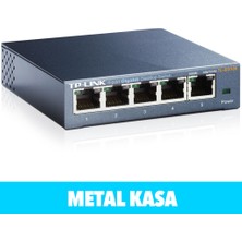 Tp-Lınk TL-SG105, 5 Port, Gigabit, Yönetilemez, Metal Kasa, Masaüstü Switch