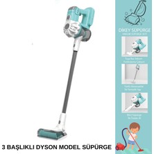 Giffy Oyuncak Pilli Model Çekme ve Süpürme Özellikli Dikey Süpürge 78 cm Gerçekçi Oyuncağım 3 Başlıklı 2 Farklı Renk Seçeneği (Pembe-Mavi)