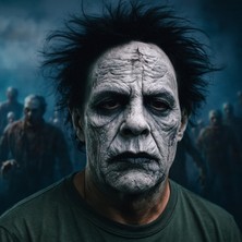 Siyah Saçlı Michael Myers Lateks Yüze Tam Yapışan Et Maske Korku Maskesi