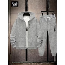 Bellanova Baskılı Fermuarli Swetshırt Eşofman Altı 2 Li Takım Alt Üst Takımı