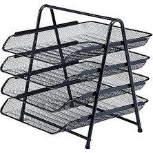 SHC4200 Mas Bion Perfore 4'lü Evrak Rafı Siyah