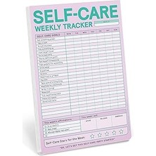 SHC4200 Knock Knock Self-Care Haftalık Izleyici Pad, Adım Adım Self-Care Kontrol Listesi Not Defteri (Paste