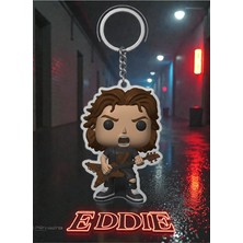 Lades Stranger Things Funko Pop Figür Anahtarlık – Eddie Koleksiyonluk Anahtar Süsü