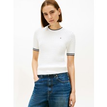 Tommy Hilfiger   CO CABLE C-NK SS SWT