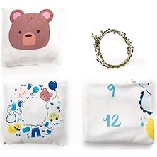 SHC4200 Hediyesepeti Yeni Doğan Bebek Hediyesi Fotoğraf Battaniyesi Seti Aylık Çekim