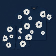 Bellanova Valırae Denim Oversize Asphalt Spotted Tişört Takim