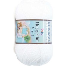 Nako Hoşgeldin Soft (5 Adet) 208 Beyaz  El Örgü Ipliği